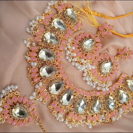 Picture of New Glam Afghani Colourful Meena Choker Set For Girls