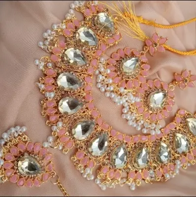 Picture of New Glam Afghani Colourful Meena Choker Set For Girls