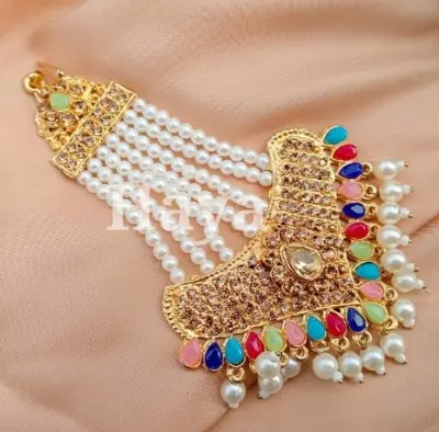 Picture of Unique Design Metal Tikli  set  for Women
