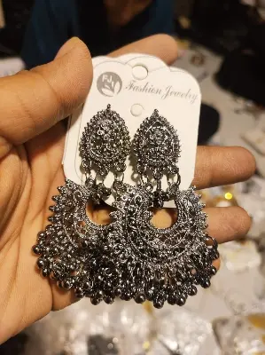 Picture of 💫 Classic Stylish Earrings | Premium Quality | Perfect for Every Occasion - Black