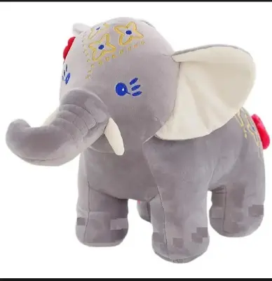 Picture of Cute Elephant🐘 Soft Toy for Kids – Premium Plush Elephant Doll – Perfect Gift for Boys & Girls - Multicolor