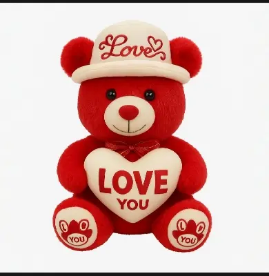 Picture of Cute Bear Soft Toy for Kids – Premium Plush Bear Doll – Perfect Gift for Boys & Girls - Multicolor
