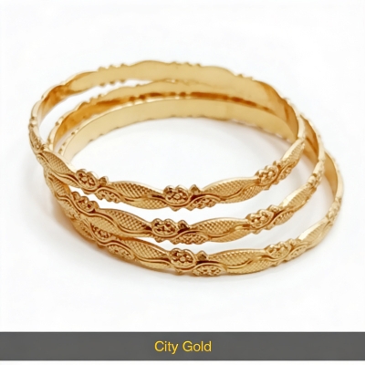 Picture of City Gold/Gold Plated Bangles For Women - 2pieces
