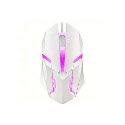 Picture of Wired Gaming Mouse LED Laptops PC Computers Optical Mice Computer Mouse- Mate White Ome Pise