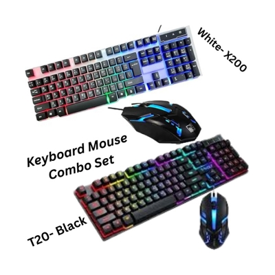 Picture of X200 Keyboard Mouse Gameing Combo Set Or T20 Keyboard Mouse Gameing Combo Set Or Only Keyboard For Computer & Laptom High Quality Backlit Keyboard Mouse