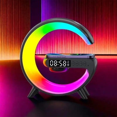 Picture of G63 Bluetooth Control Spicker Lamp Wairless Charger Alarm clock For Room Decorations Table & Bed Side Lamp