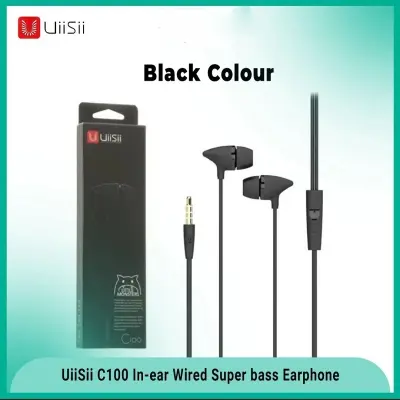 Picture of Uiisii C100 In Ear Headphone Base Stereo Sound Quality- Black (Copy)