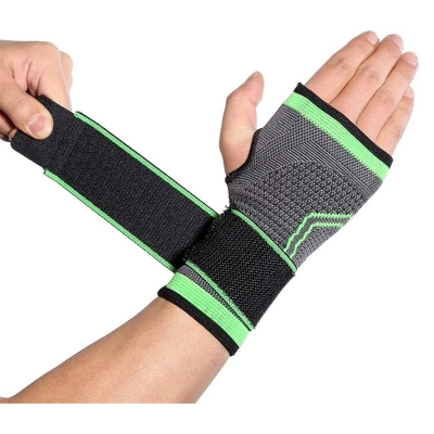 Picture of 1 Piece Compression Fabric High Elastic Bandage Fitness Yoga Wrist Support Crossfit Gym Powerlifting