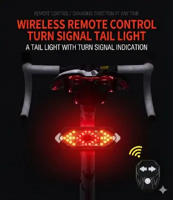 Picture of Remote Control Cycle Indicator - Wireless Bicycle Tail Indicator Light Turn Signals - Bike & Bicycle Waterproof Turn Signals Remote Control
