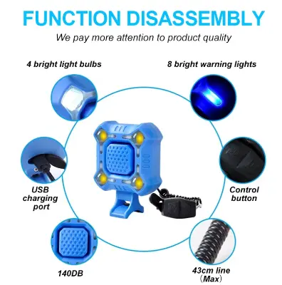 Picture of Bicycle Dipper Light with High Loud Horn With 4 Led - Cycle Accessories - Waterproof Bicycle Dipper Horn & Light