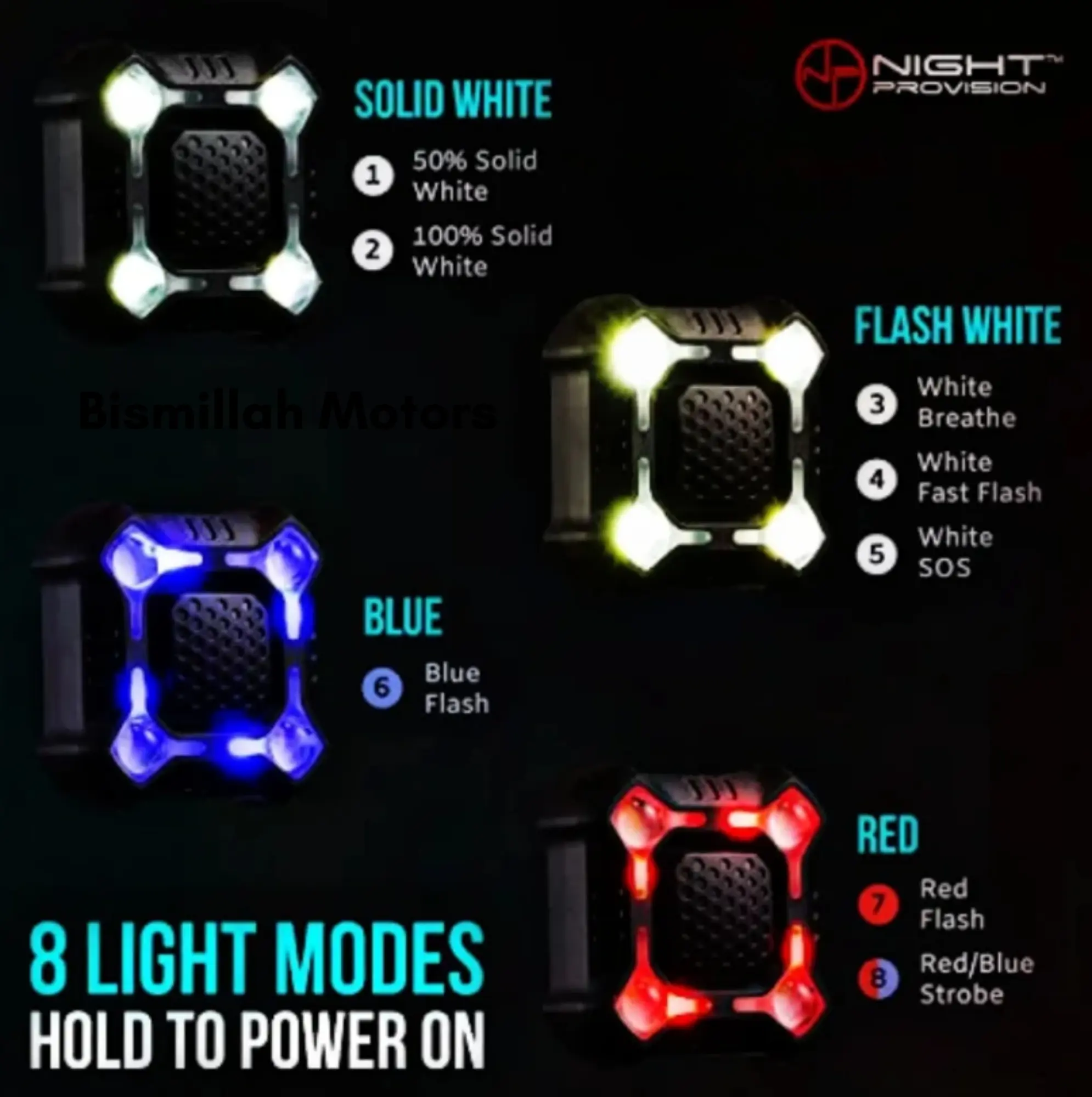 Picture of Bicycle Dipper Light with High Loud Horn With 4 Led - Cycle Accessories - Waterproof Bicycle Dipper Horn & Light