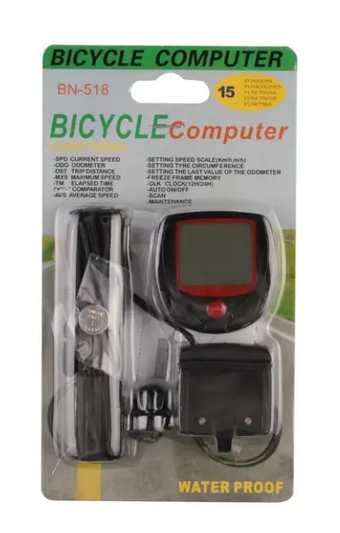 Picture of Waterproof 15 Function LCD Display Bicycle Odometer Speedometer - Cycling Speed Meter - Bicycle computer