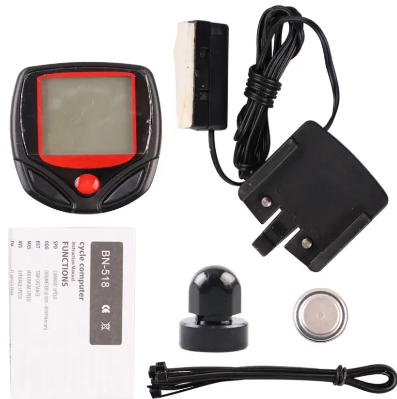 Picture of Waterproof 15 Function LCD Display Bicycle Odometer Speedometer - Cycling Speed Meter - Bicycle computer