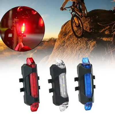 Picture of MTB Cycle Back Light Bicycle Waterproof Rear Tail light LED - USB Rechargeable Mountain Bike Cycling Light - Tail lamp Safety Warning Light - Cycle Light