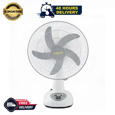 Picture of VISION Rechargeable Table Fan-16'' White