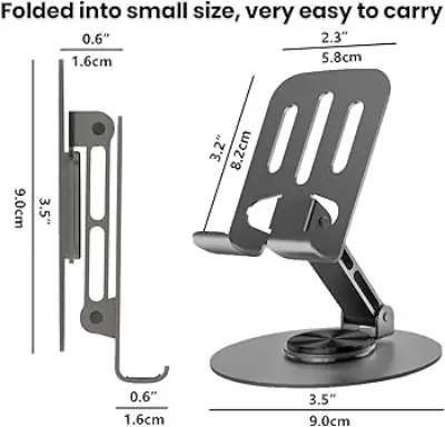 Picture of Full Metal Rotatable Foldable Desktop Stand For Mobile ‍And Tablet