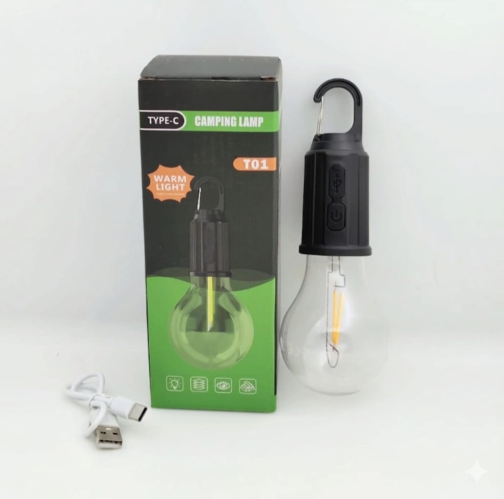 Picture of Rechargeable Camping LED Bulb  Portable Waterproof Outdoor Hanging Light for Hiking & Emergency Use