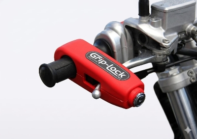 Picture of Bike Brake Lock for Motorcycle and Scooter, Handlebar Brake Lever Lock, Anti-Theft Safety Lock for Two Wheelers.