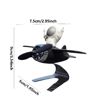 Picture of Sharplace Solar Airplane Car Oil Diffuser, Solar Airplane Aroma Diffuser Ornament, Handicraft.