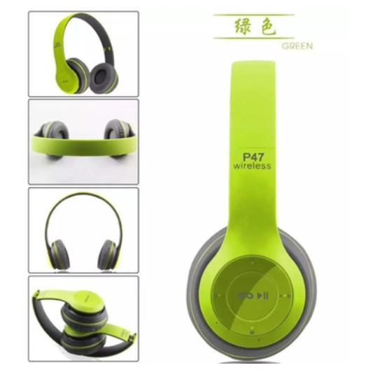 Picture of P47 Wireless Over Ear Headset Noise Cancelling Bluetooth-Compatible 5.0 Gaming Headphone Card Mp3 Player Support Hands-Free