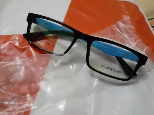Picture of New Porsche Design Premium Quality Eyewear Eyeglass Rectangle frame Brown, Blue and Black (One Size,Brown)