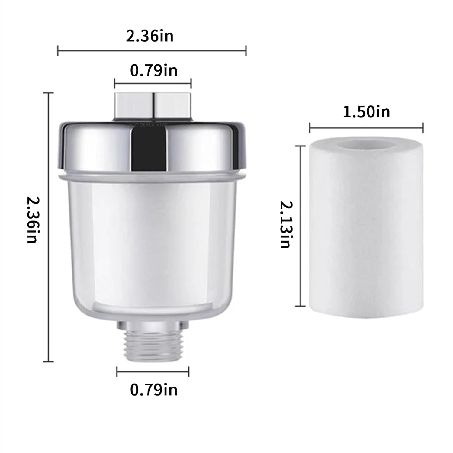 Picture of Universal Shower, Hand Shower, Kitchen Water Filter system with PP Cotton Household Kitchen Faucet Purification (CLEAR)