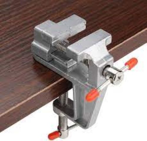 Picture of Aluminum Alloy mini table vise Working table wood working drilling vise vice (Silver)