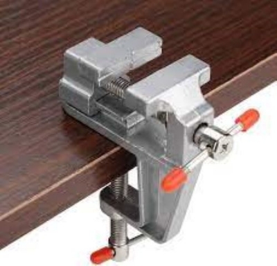 Picture of Aluminum Alloy mini table vise Working table wood working drilling vise vice (Silver)