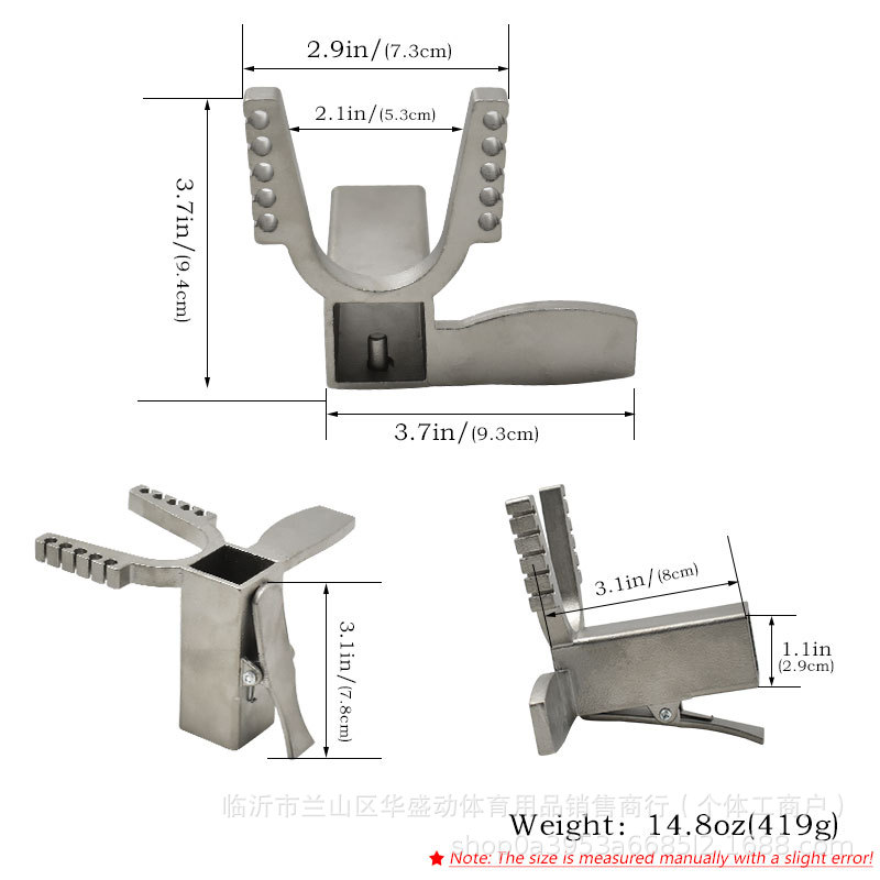 Picture of New most powerful slingshots rifle in the country Stainless Steel Special Pole + Resin Rifle Grip + Zinc Alloy Spreader + 10 Strand SS Bow Head + 6 strand powerful Rubber + Red Small Laser + Aluminum Mount very powerful (Ready) (Stainless Steel)