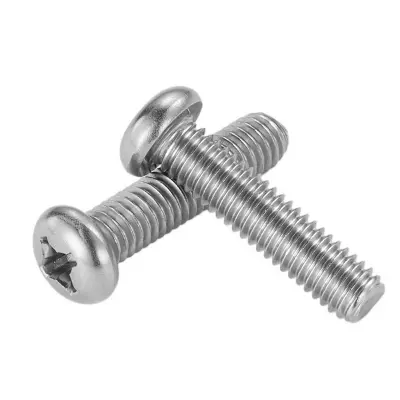 Picture of Round head Nuts Bolts Stainless Steel for CNC, Robotics, Motor, Computer, Mobile, Equipment, Machine Screw (10 piece set) (M2.5*10)