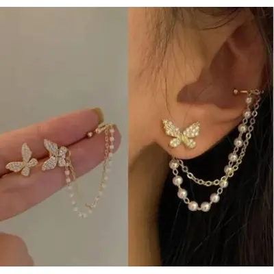 Picture of Butterfly Ear Ring jewellery for women Gold