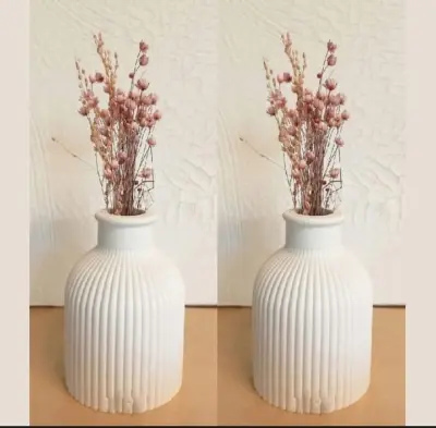Picture of 01 Piece Designed flower vase White