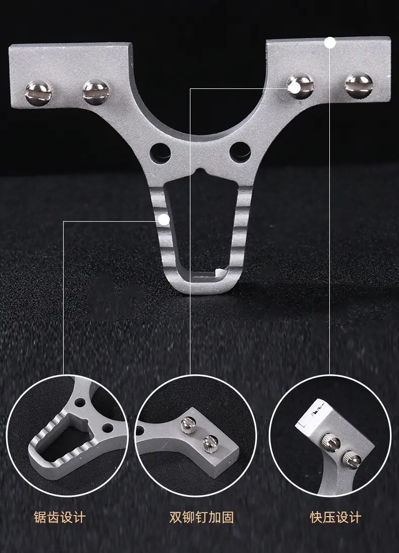 Picture of Bow Head for flat leather 40mm wide accessories slingshott pedal head (Screw Set Free subject to availability) (Head Only)