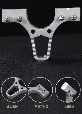 Picture of Bow Head for flat leather 40mm wide accessories slingshott pedal head (Screw Set Free subject to availability) (Head Only)