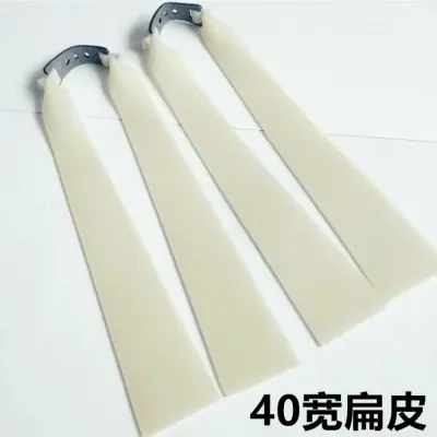 Picture of Widened and thickened leather 2.0mm, 1.5mm and 1.2mm flat rubber band 40mm wide head (1.5mm Yellow)