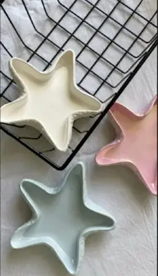 Picture of 01 pcs Colourful Gypsum Zhinuk tray for home decor White