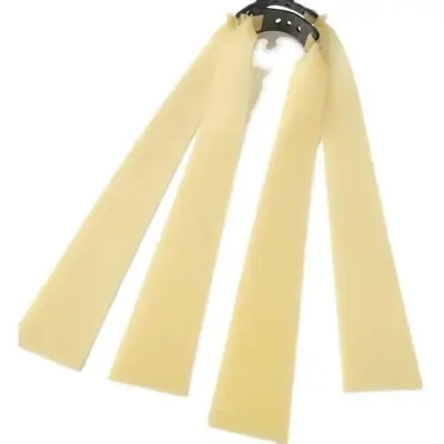 Picture of Widened and thickened leather 2.0mm, 1.5mm and 1.2mm flat rubber band 40mm wide head (2.0mm Yellow)