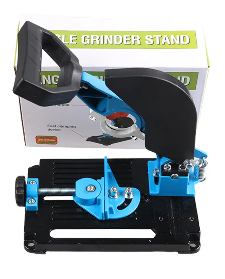 Picture of Best in Market multifunctional Angle Grinder Bracket Drill Angle Grinder Guard Base Cutting, Grinding, Polishing, Sharpening (Blue)