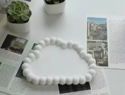 Picture of 01 pcs Colourful Gypsum  Old Oval tray for home decor White