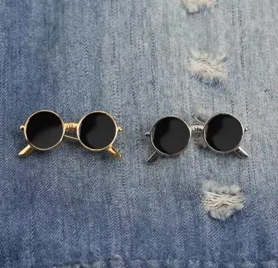 Picture of Black Sunglass hijab for women Gold