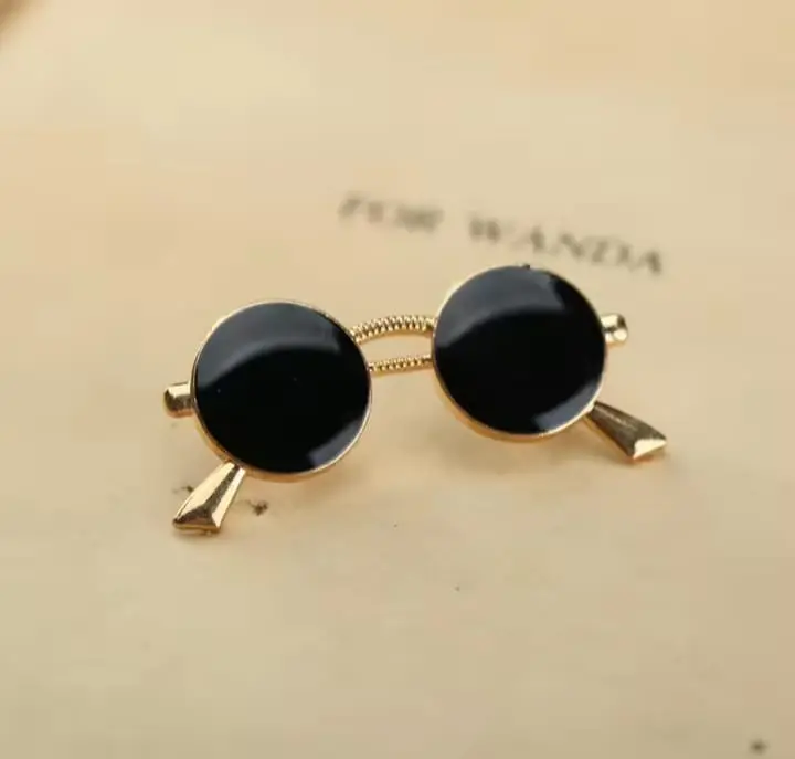 Picture of Black Sunglass hijab for women Gold