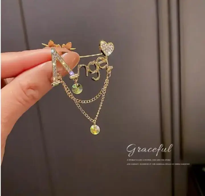 Picture of Angel Brooch for Women Gold