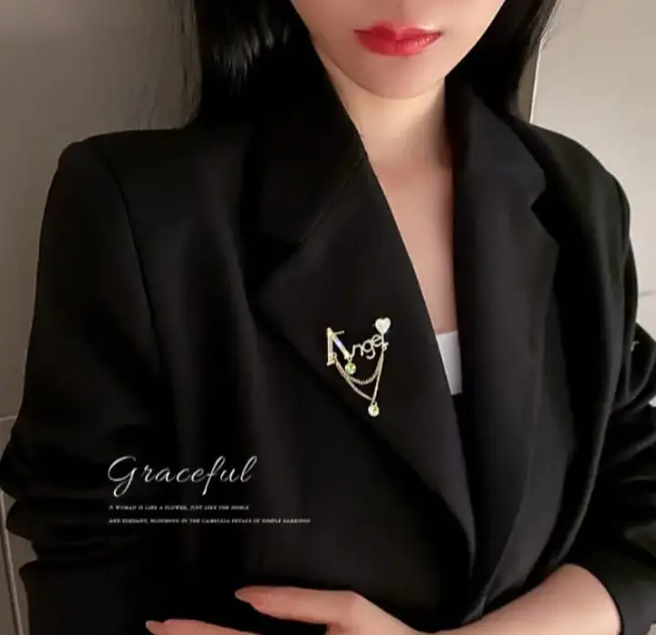 Picture of Angel Brooch for Women Gold