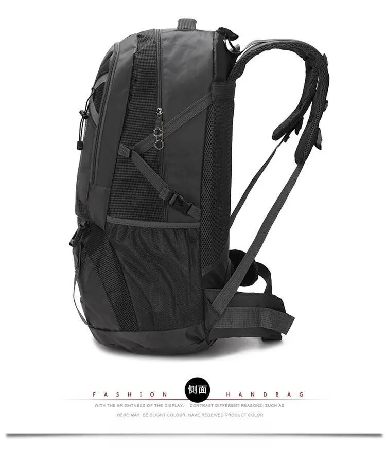 Picture of Backpack Large Capacity Travel Backpack 60L Outdoor Mountaineering Bag Men's and Women's Sports Leisure Backpack (Black,Full Look: 60)