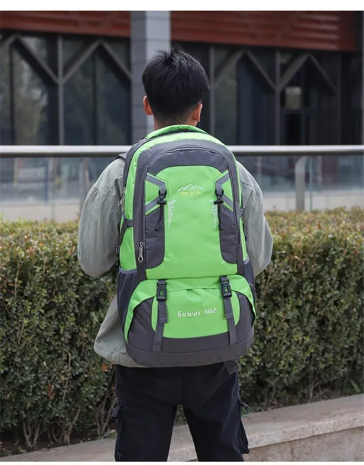 Picture of Backpack Large Capacity Travel Backpack 60L Outdoor Mountaineering Bag Men's and Women's Sports Leisure Backpack (Blue,Full Look: 60)