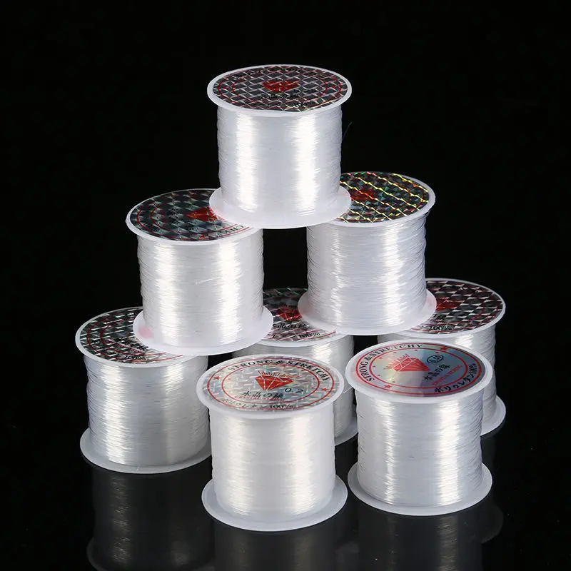 Picture of Transparent Fishing Line Beaded Non-elastic Ultra-fine Crystal Line Braided Hand-worn Beaded Winding Ring Line (Transparent)