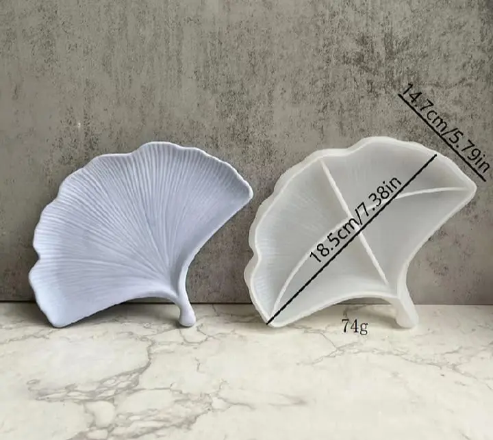 Picture of 01 pcs Colourful Gypsum patel tray for home decor White