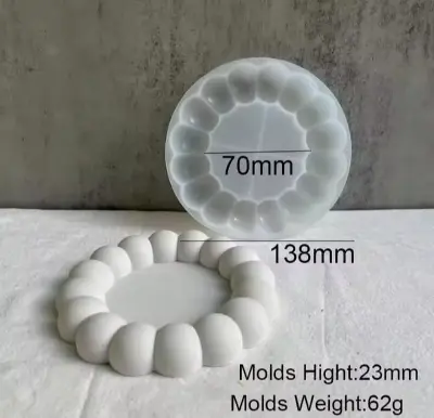 Picture of 01 pcs colourful gypsum big bubble tray for home decore White