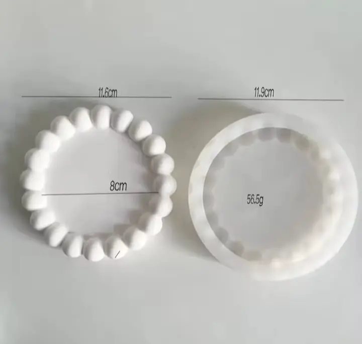 Picture of 01 pcs colourful gypsum big bubble tray for home decore White