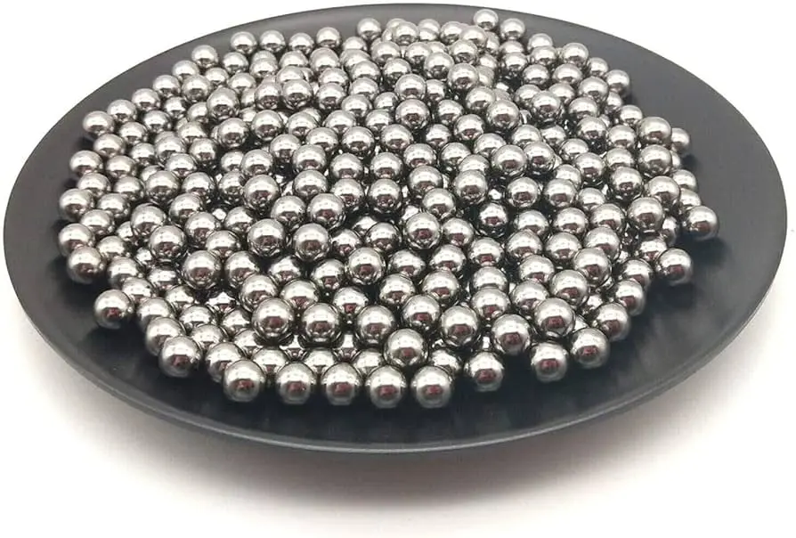 Picture of 8mm slingshott steel balls for target practice catapult releaser 100pcs (Silver)